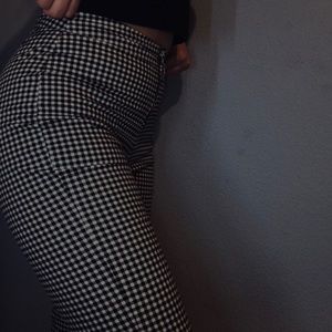 Checkered dressy pants